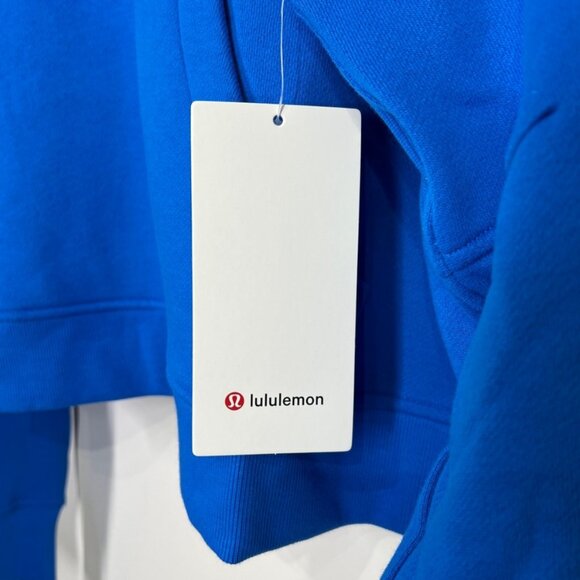 Lululemon NWT Scuba Oversized 1/2 Zip Hoodie Beaming Blue - Picture 8 of 11